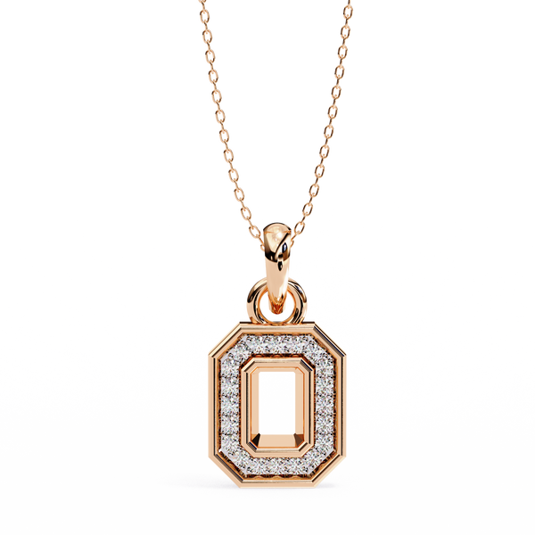 Diamond Initial Letter O Pendant Necklace – Personalized Monogram Jewelry.